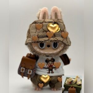 Labubu Outfit 5pc set Mickey Mouse backpack and shoes